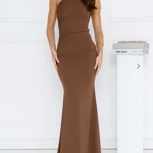 Hello Molly Brown One-Shoulder Maxi Dress